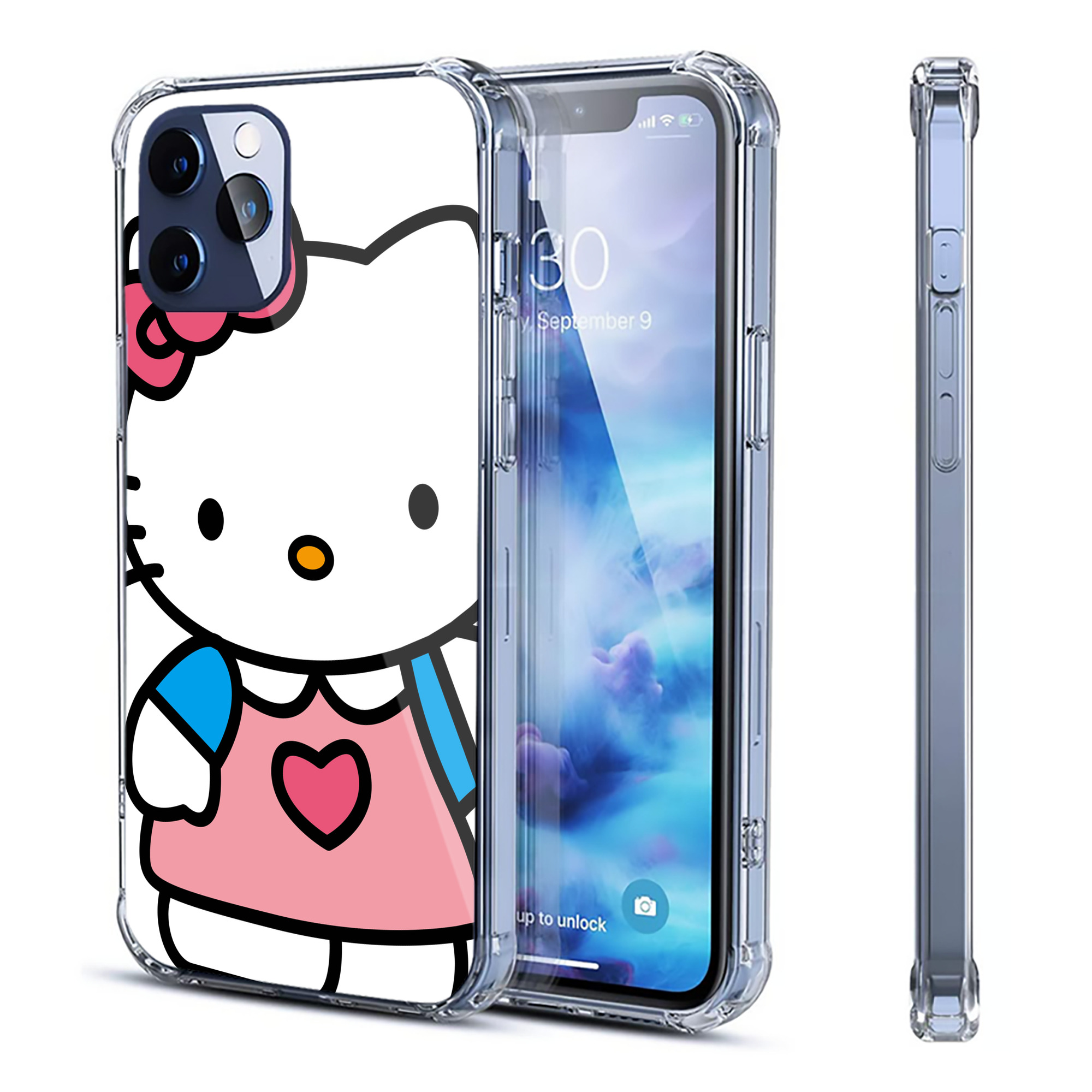 （画像用） Hello Kitty ハローキティ 【iPhone 12シリーズ対応】透明スマホケース（クリアソフトケース）